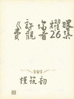 《许你耀眼》免费观看26集电视剧