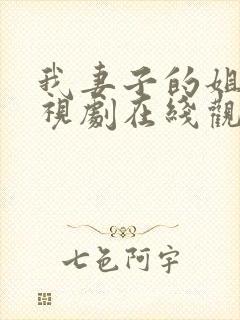 我妻子的姐姐电视剧在线观看