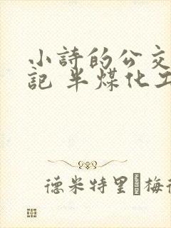 小诗的公交车日记 半煤化工