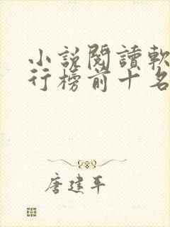 小说阅读软件排行榜前十名免费封面