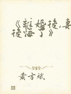 《离婚后,妻子后悔了》