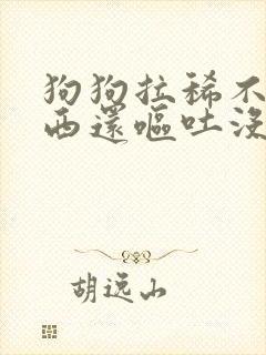 狗狗拉稀不吃东西还呕吐没精神怎么办