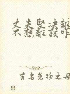 丈夫坚决离婚我不想离该咋样挽救封面