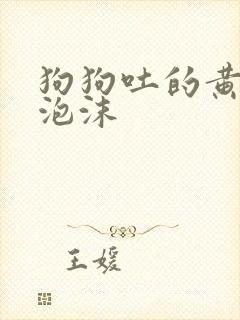 狗狗吐的黄水带泡沫