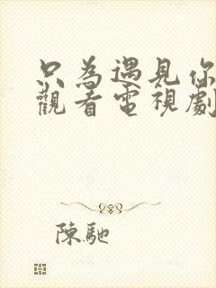 只为遇见你免费观看电视剧全集