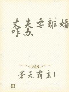 丈夫要离婚我该咋办