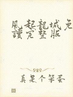 风起龙城免费阅读完整版