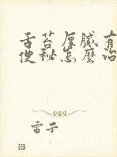 舌苔厚腻有齿痕便秘怎么治疗