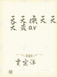 天天操天天干天天爽av