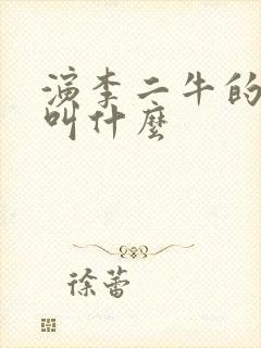 演李二牛的演员叫什么