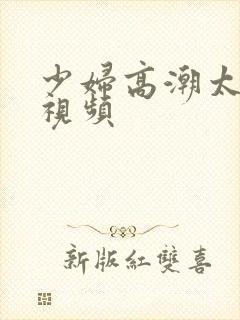 少妇高潮太爽了视频