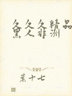 久久久精品欧美黑人非洲