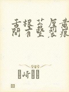 舌根苔厚黄腻中间有竖裂痕