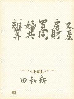 离婚买房又复婚算共同财产吗封面