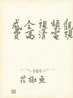 成全视频观看免费高清电视剧动画