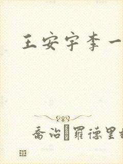 王安宇李一桐