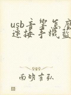 usb音响怎么连接手机蓝牙