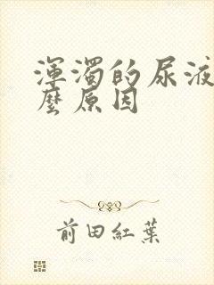 浑浊的尿液是什么原因