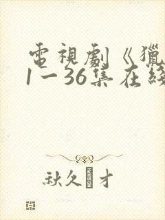 电视剧《猎刃》1一36集在线播放观看?