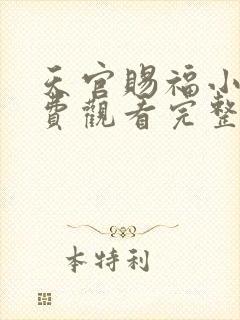 天官赐福小说免费观看完整版无删减封面
