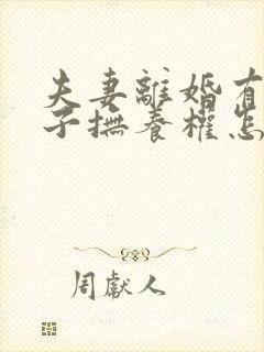 夫妻离婚有俩孩子抚养权怎么判定