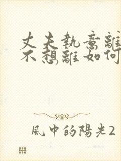 丈夫执意离婚我不想离如何挽救