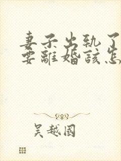 妻子出轨了老公要离婚该怎么挽回