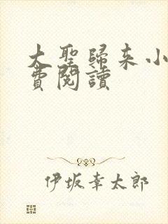 大圣归来小说免费阅读