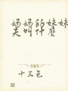 妈妈的妹妹的丈夫叫什么封面