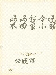 妈妈说今晚爸爸不回家小说在线阅读