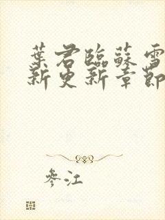 叶君临苏雪儿最新更新章节列表