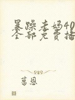 暴躁老妈40集全部免费播放