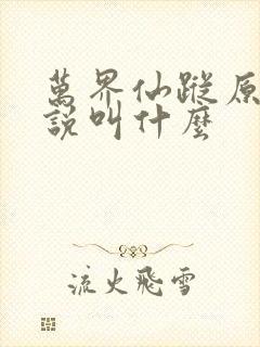 万界仙踪原著小说叫什么