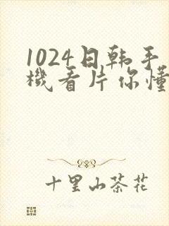 1024日韩手机看片你懂的