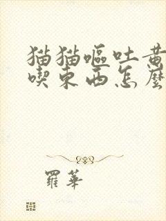 猫猫呕吐黄水不吃东西怎么办