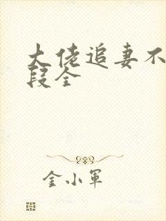 大佬追妻不择手段全