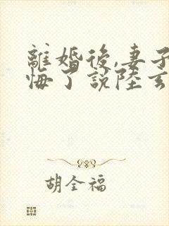 离婚后,妻子后悔了说陆玄