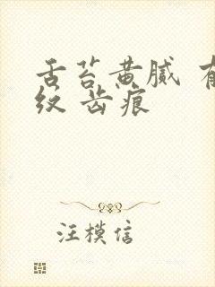 舌苔黄腻 有裂纹 齿痕