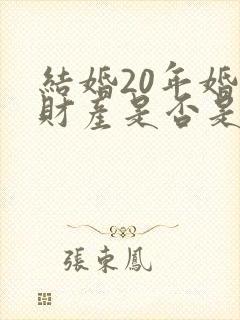 结婚20年婚前财产是否是共有封面