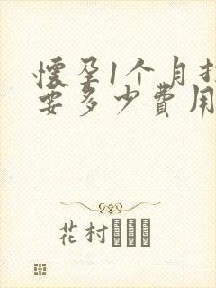 怀孕1个月打掉要多少费用封面