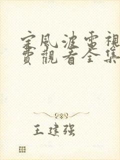 定风波电视剧免费观看全集在线播放