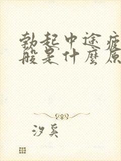 勃起中途疲软一般是什么原因造成的