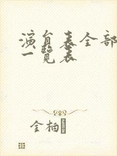 演员表全部演员一览表