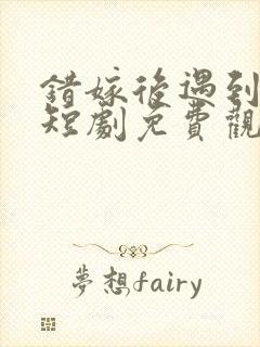 错嫁后遇到真爱短剧免费观看