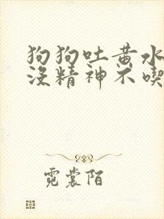 狗狗吐黄水拉稀没精神不吃东西