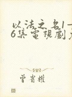 以法之名1—36集电视剧免费观看