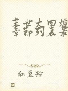 末世大回炉最新章节列表最