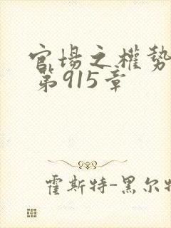 官场之权势滔天 第915章封面