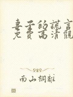 妻子的谎言短剧免费高清观看