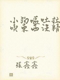 小狗呕吐拉稀不吃东西没精神怎么办